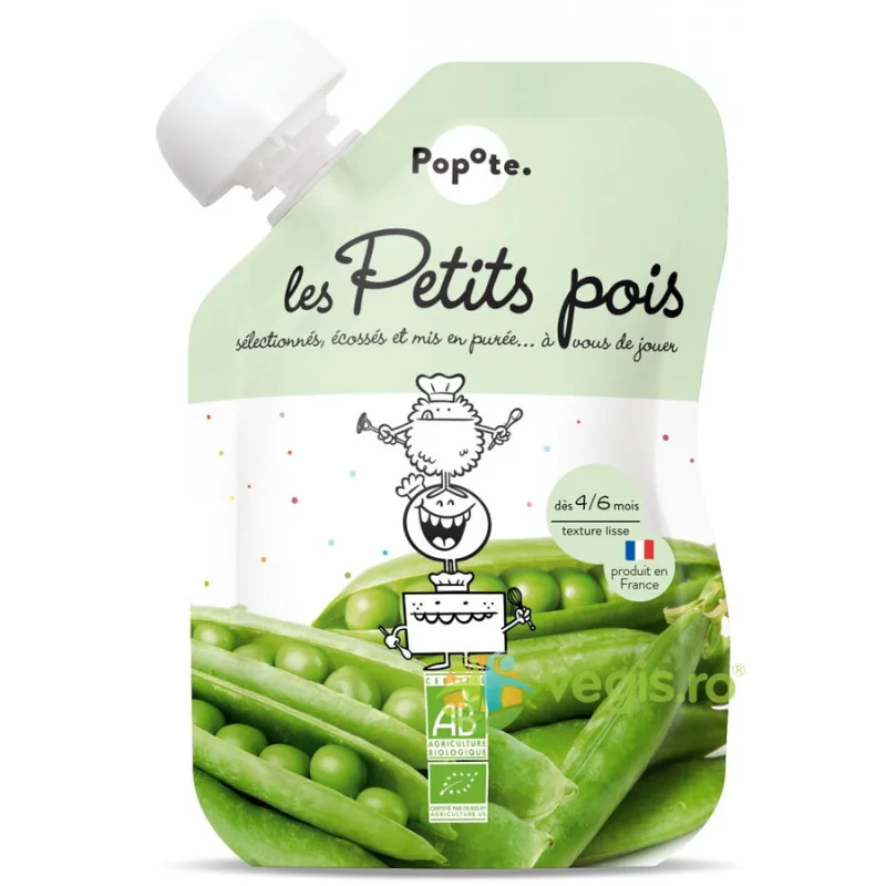 Piure cu 65% Mazare +4/6 Luni Ecologic/Bio 120g POPOTE — preț și oferte