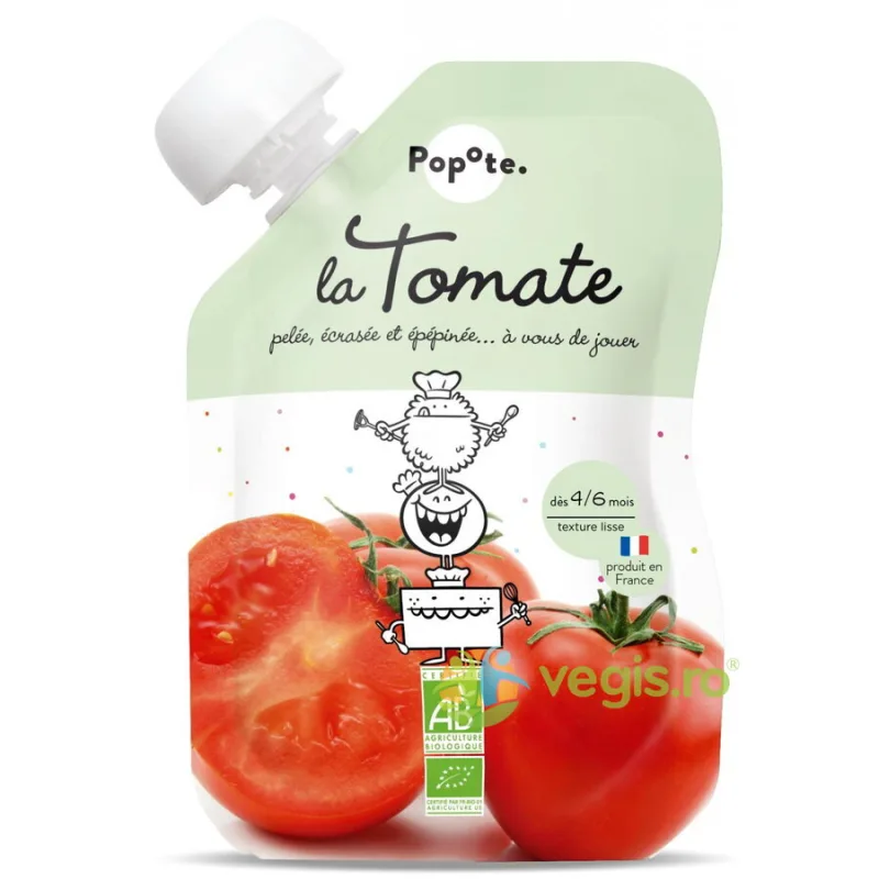 Piure cu 65% Rosii +4/6 Luni Ecologic/Bio 120g POPOTE — preț și oferte