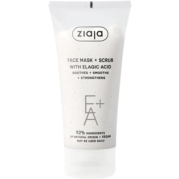 Masca si Scrub pentru Fata cu Acid Elagic 55ml ZIAJA — preț și oferte