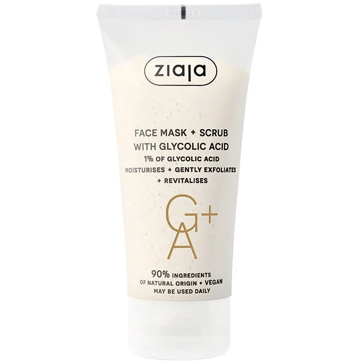 Masca si Scrub pentru Fata cu Acid Glicolic 55ml ZIAJA — preț și oferte