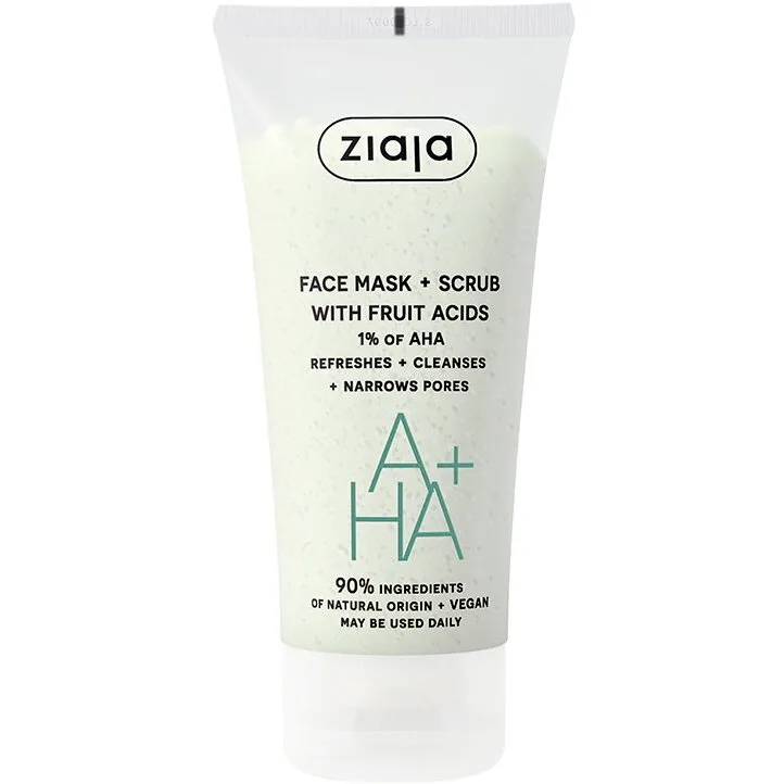 Masca si Scrub pentru Fata cu AHA 1% 55ml ZIAJA — preț și oferte