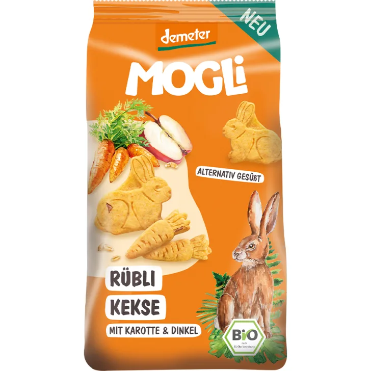 Biscuiti cu Morcov si Mere Ecologici/Bio 125g Mogli — preț și oferte