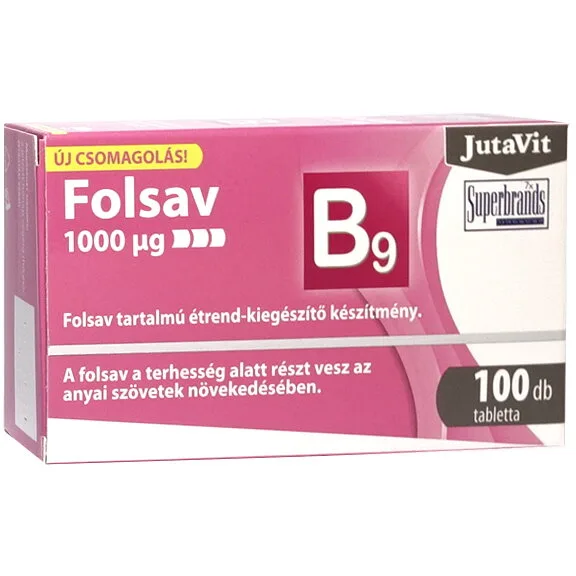 Acid Folic 1000µg 100tb JUTAVIT — preț și oferte