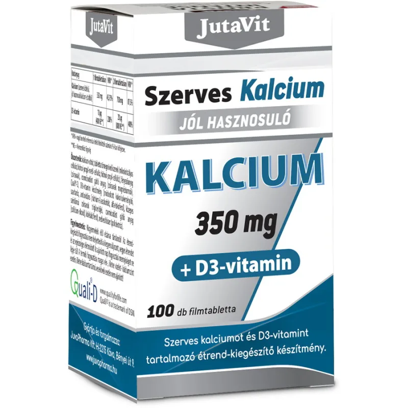 Calciu Organic 350mg + Vitamina D3 100tb JUTAVIT — preț și oferte