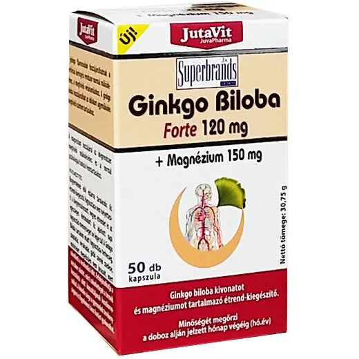 Gingko Biloba 120mg + Magneziu 150mg 50cps JUTAVIT — preț și oferte