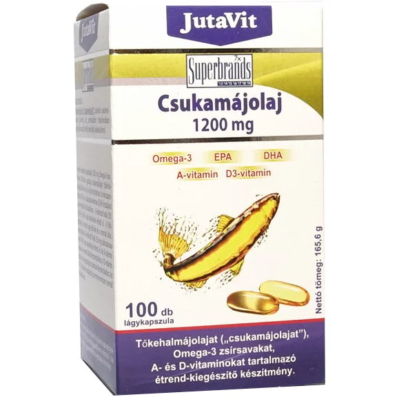 Ulei din Ficat de Cod 1200mg Omega-3 100cps JUTAVIT — preț și oferte
