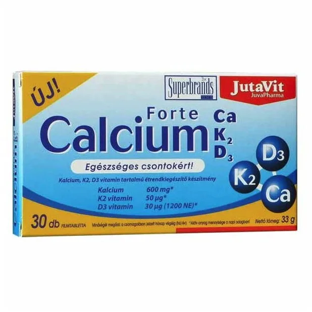 Calciu Forte + Vitamina K2 + Vitamina D3 30cps JUTAVIT — preț și oferte