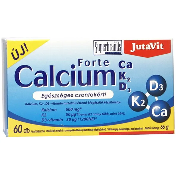 Calciu Forte + Vitamina K2 + Vitamina D3 60cps JUTAVIT — preț și oferte