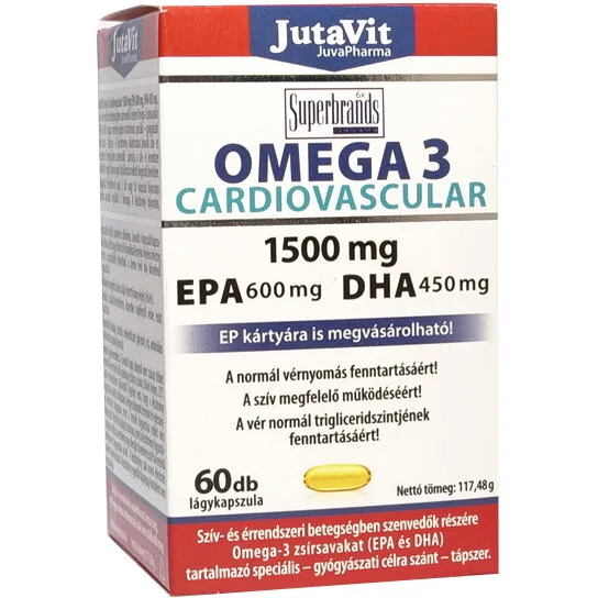 Omega 3 Cardiovascular 1500mg EPA 600mg DHA 450mg 60tb JUTAVIT — preț și oferte