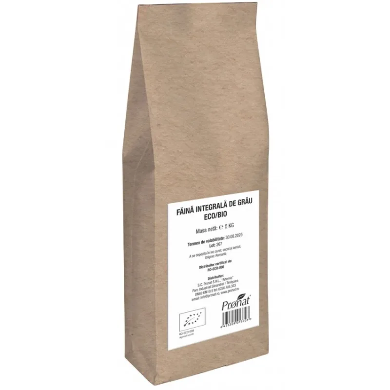 Faina Integrala de Grau Ecologica/Bio 5kg PRONAT — preț și oferte