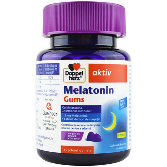 Melatonin Gums 40 jeleuri DOPPELHERZ — preț și oferte