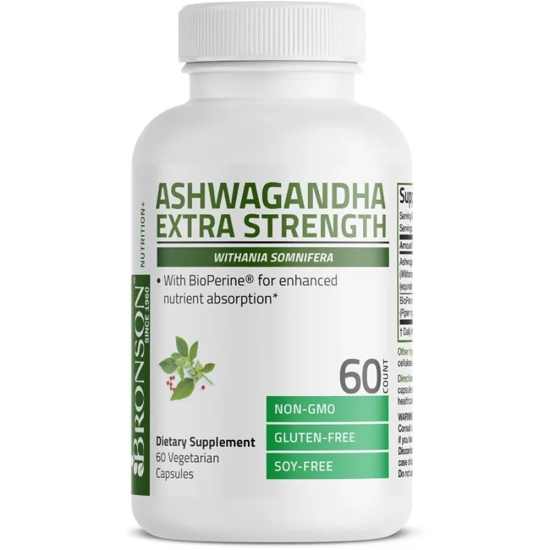 Ashwagandha 3000mg cu Bioperina 60cps BRONSON LABORATORIES — preț și oferte