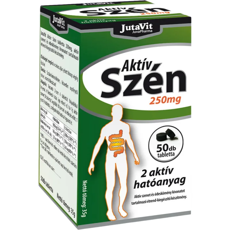 Carbune Activ 250mg 50tb JUTAVIT — preț și oferte