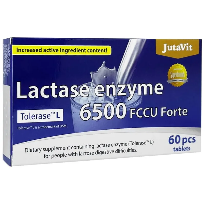 Enzima Lactaza 6500FCCU 60cps JUTAVIT — preț și oferte