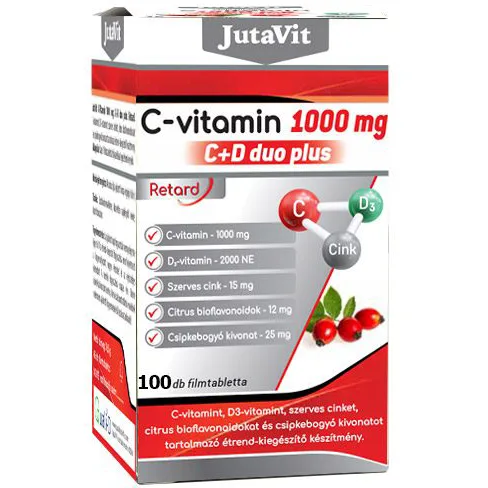 Vitamina C 1000mg C+D Duo Plus 100tb JUTAVIT — preț și oferte