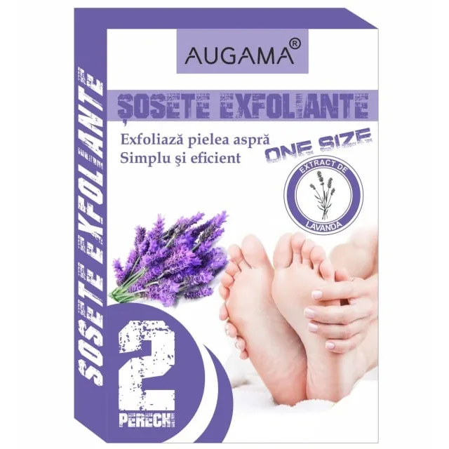 Sosete Exfoliante pentru Talpi cu Parfum de Lavanda 2 perechi AUGAMA — preț și oferte