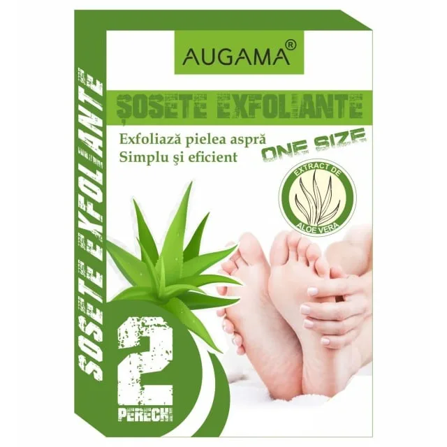 Sosete Exfoliante pentru Talpi cu Aloe Vera 2 perechi AUGAMA — preț și oferte