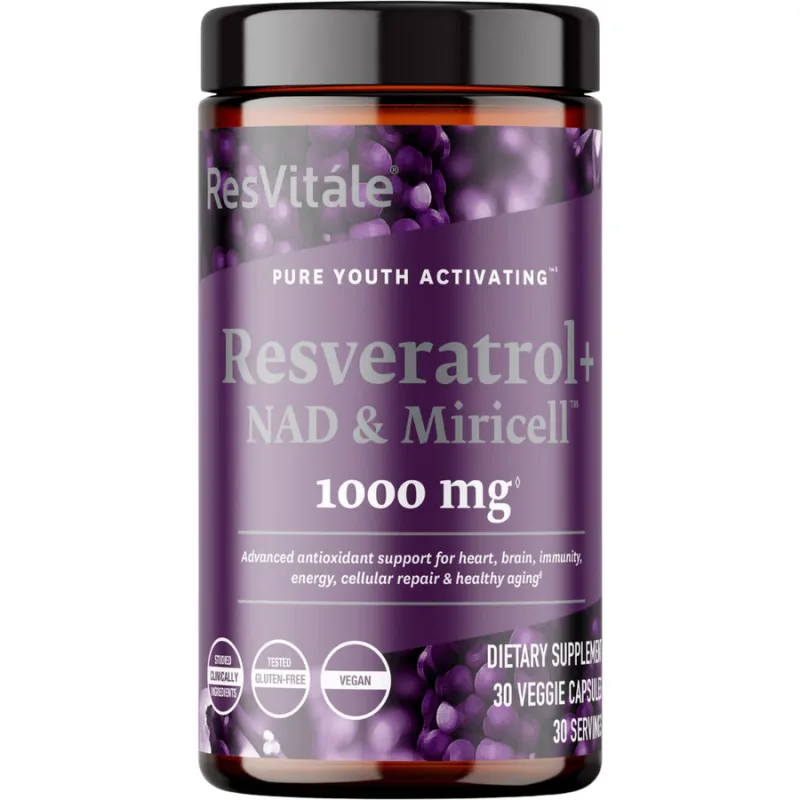 Resveratrol + NAD + Miricell Anti-Aging 1000mg 30cps GNC — preț și oferte