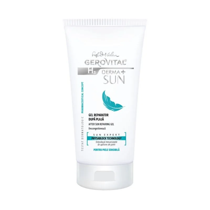 Gel reparator dupa plaja H3 Derma+ Sun, 150 ml, Gerovital FARMEC — preț și oferte
