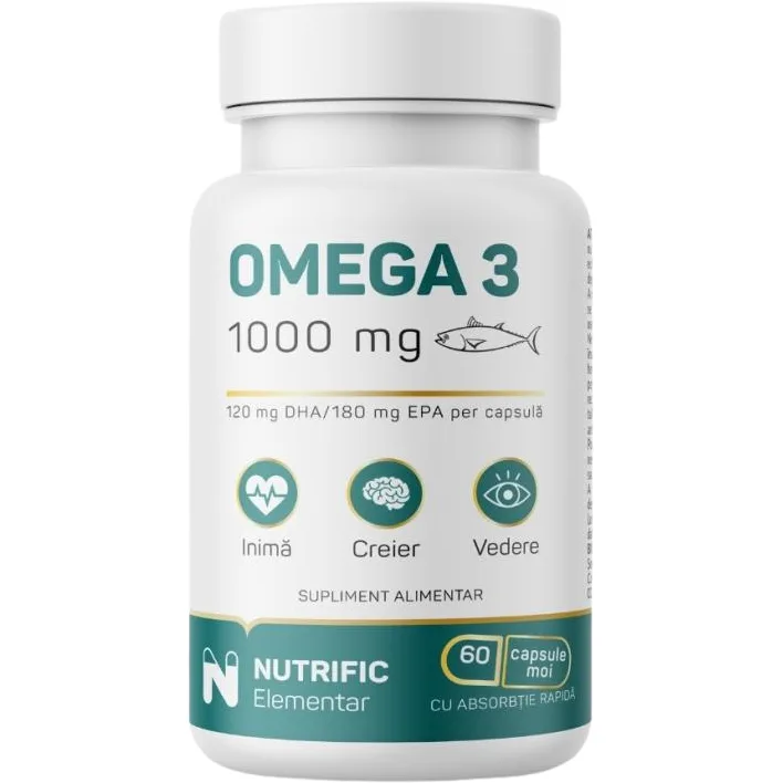 Omega 3 1000mg 60cps moi NUTRIFIC — preț și oferte