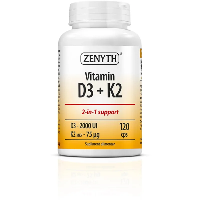 Vitamina D3+K2 120cps Zenyth — preț și oferte