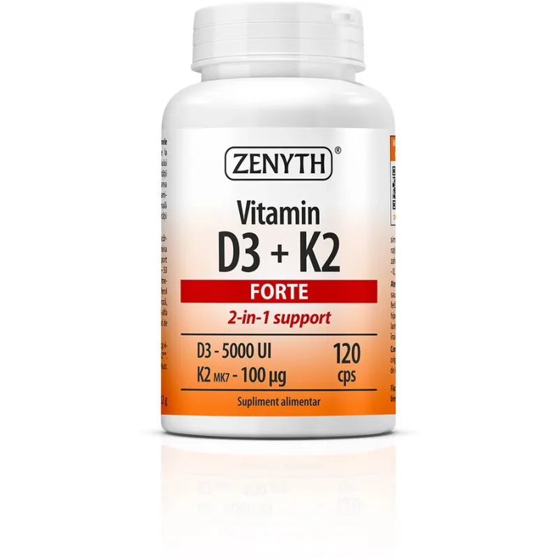Vitamina D3+K2 Forte 120cps Zenyth — preț și oferte
