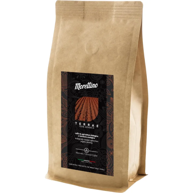 Cafea Macinata Artizanala Terrae 100% Arabica Ecologica/Bio 200g MORETTINO — preț și oferte