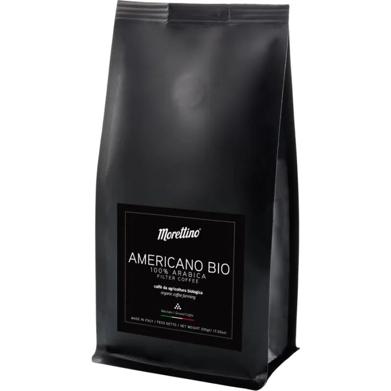 Cafea Macinata Artizanala Americano 100% Arabica Ecologica/Bio 200g MORETTINO — preț și oferte