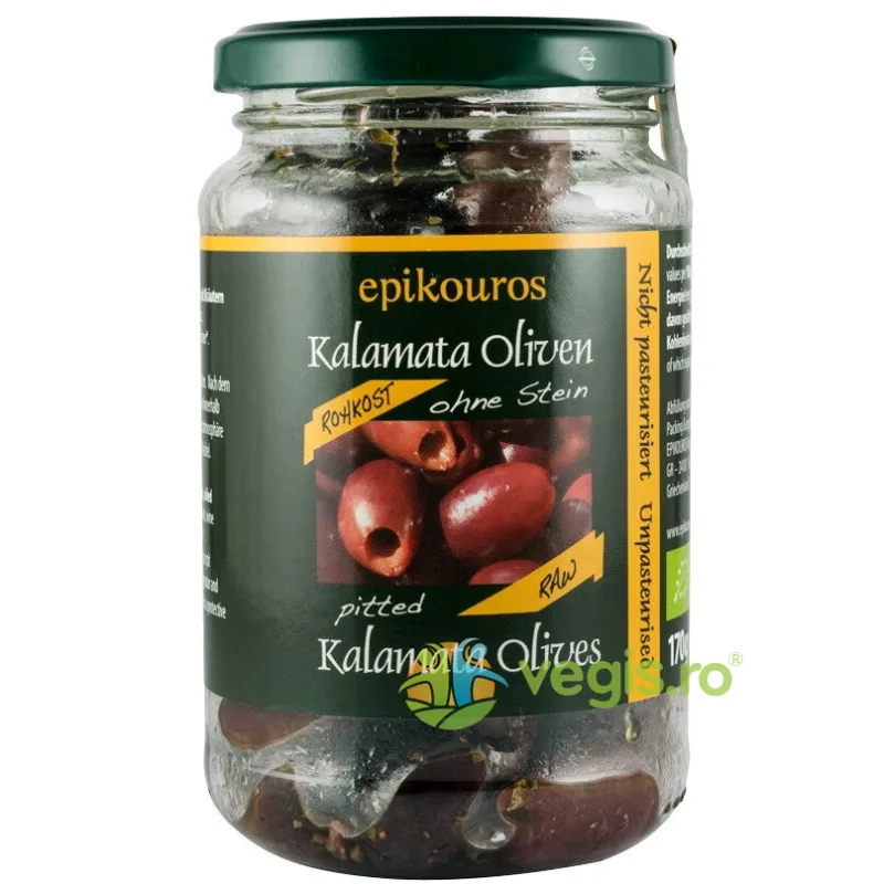 Masline Kalamata Crude fara Samburi Ecologice/Bio 170g EPIKOUROS — preț și oferte