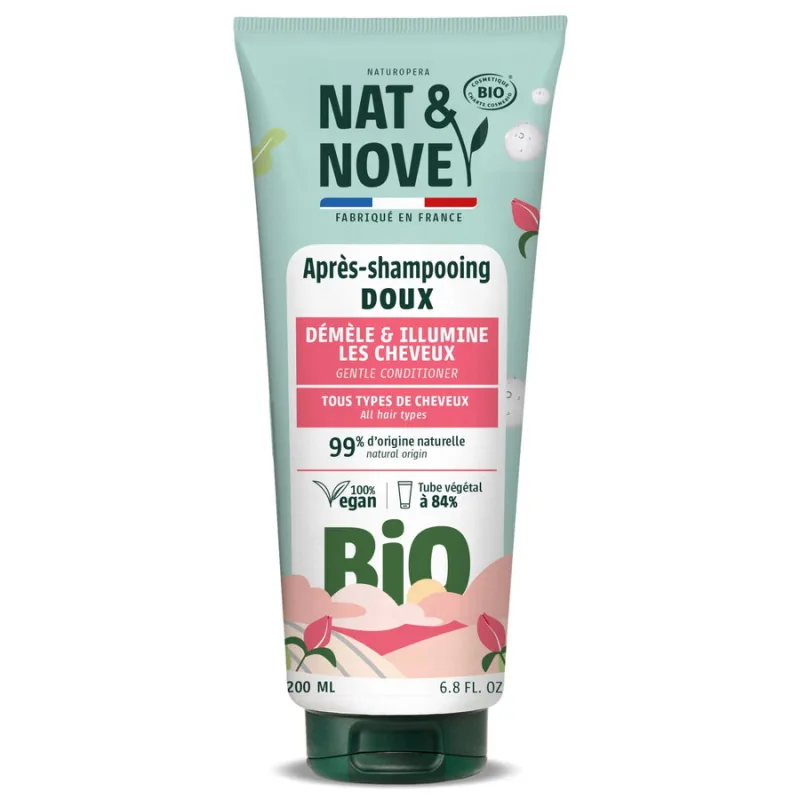 Balsam Delicat pentru Toate Tipurile de Par cu Extract de Galbenele Bio 200ml NAT&NOVE — preț și oferte