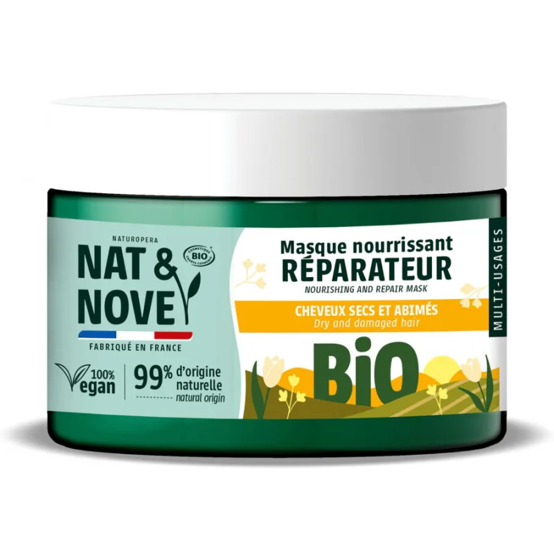 Masca 3 in 1 Reparatoare si Hranitoare pentru Par Uscat si Deteriorat cu Extract de Alune 300ml NAT&NOVE — preț și oferte