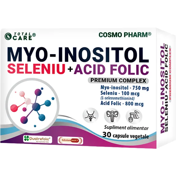Myo Inositol + Seleniu + Acid Folic Premium Complex 30cps COSMO PHARM — preț și oferte