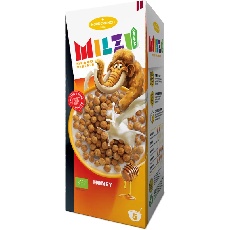 Cereale Bilute din Secara si Ovaz cu Miere Ecologice/Bio 150g, Milzu Original NORDCRUNCH — preț și oferte