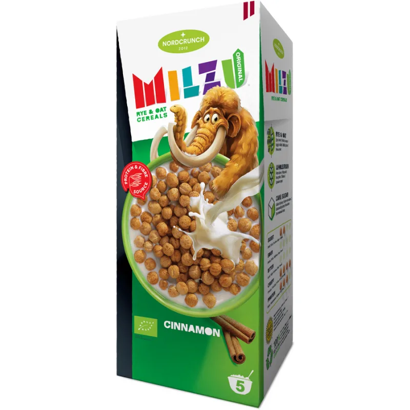 Cereale Bilute din Secara si Ovaz cu Scortisoara Ecologice/Bio 150g, Milzu Original NORDCRUNCH — preț și oferte