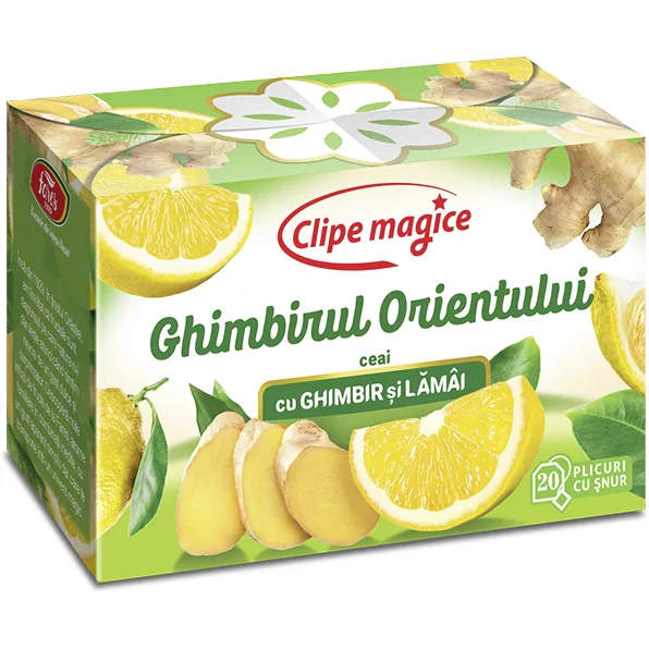 Ceai Clipe Magice cu Ghimbir si Lamai 'Ghimbirul Orientului' 20dz FARES — preț și oferte