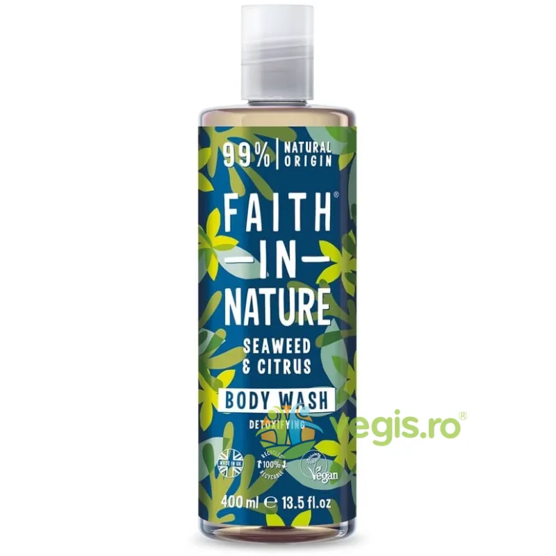 Gel de Dus Natural Detoxifiant cu Alge Marine si Citrice 400ml FAITH IN NATURE — preț și oferte