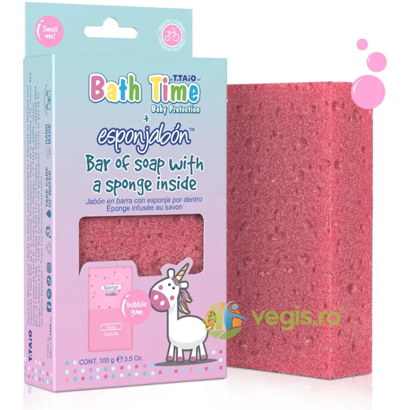 Spuma de Sapun pentru Copii Bubblegum (Burete in Interior si Sapun in Exterior) 100g ESPONJABON — preț și oferte