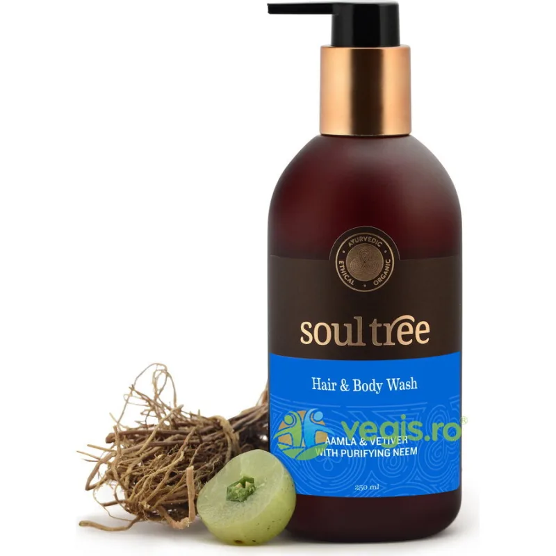 Sampon si Gel de Dus cu Amla, Vetiver si Neem 250ml SOULTREE — preț și oferte