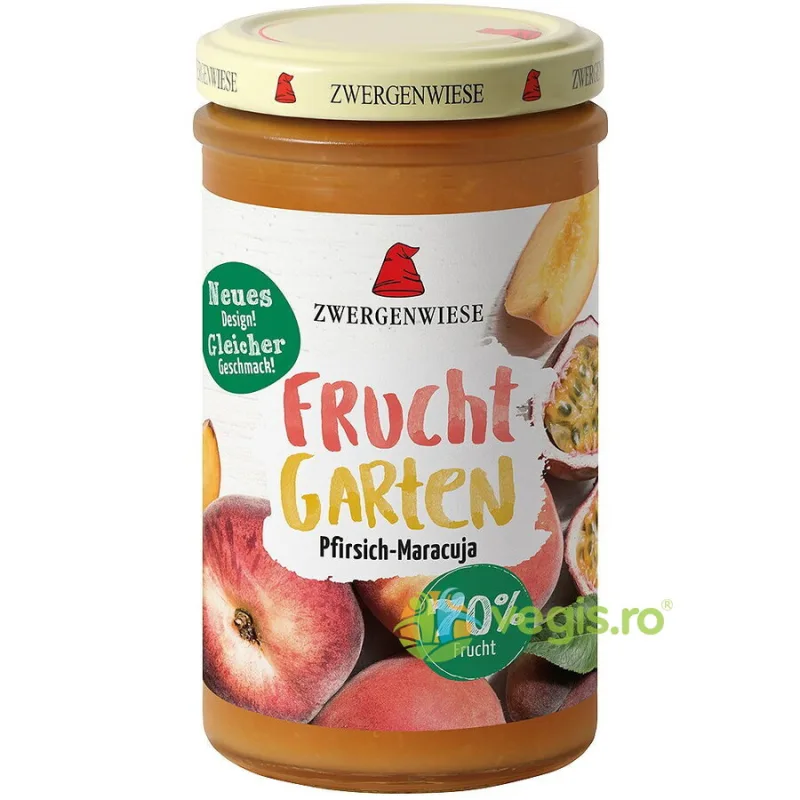 Gem de Piersici si Maracuja fara Zahar Adaugat Ecologic/Bio 225g ZWERGENWIESE — preț și oferte