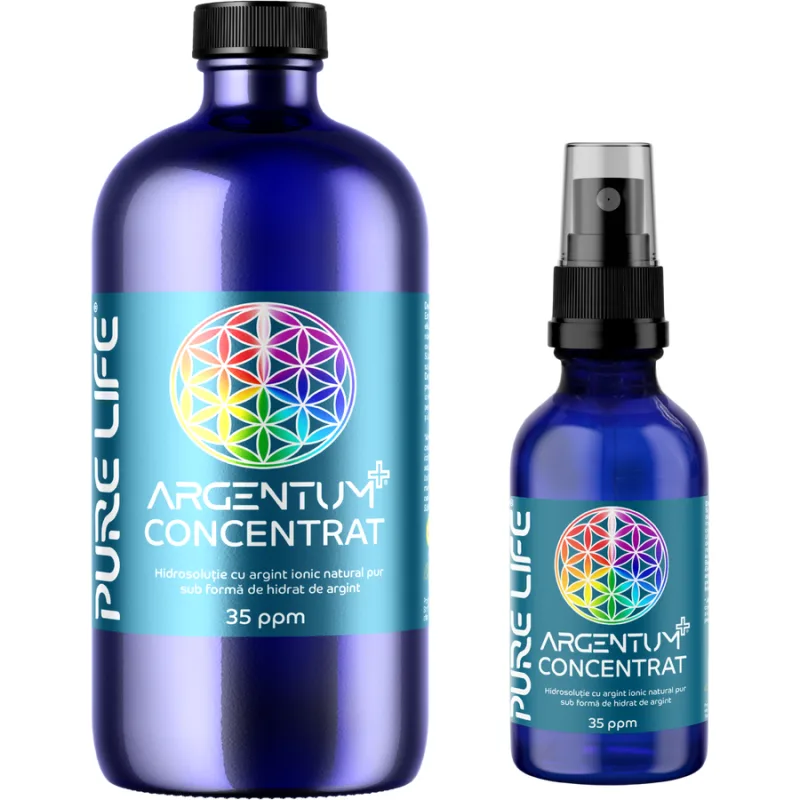 Pachet Argentum Concentrat (35ppm) 480ml+60ml PURE LIFE — preț și oferte