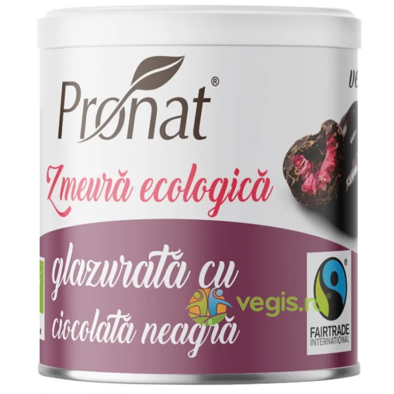 Zmeura Glazurata cu Ciocolata Neagra Ecologica/Bio 100g PRONAT — preț și oferte