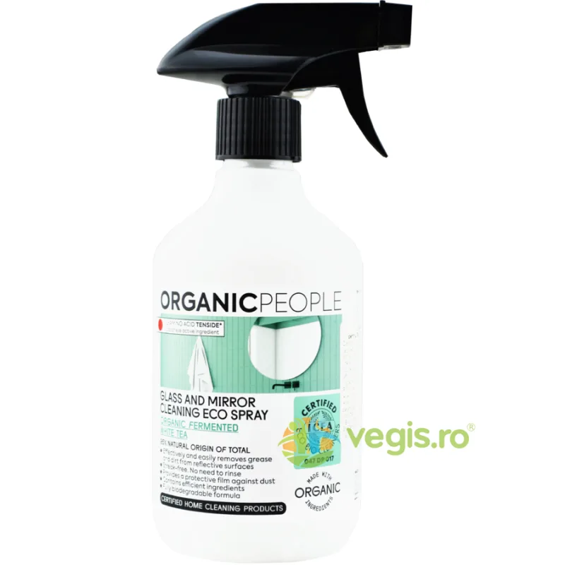 Solutie Spray de Curatare pentru Geamuri si Oglinzi Bio 500ml ORGANIC PEOPLE — preț și oferte
