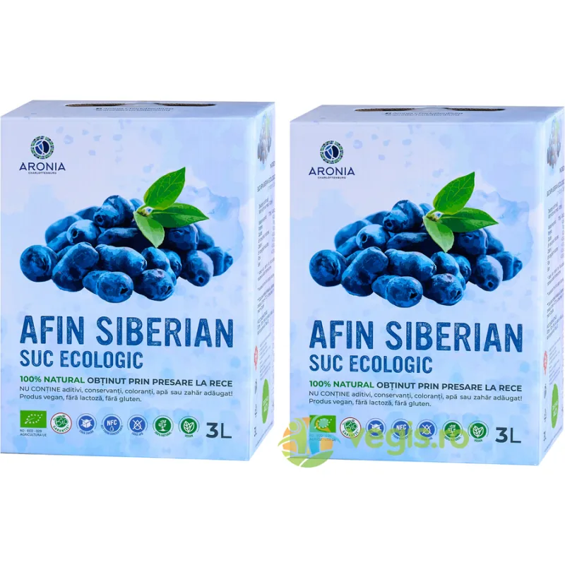 Pachet Suc de Afin Siberian Ecologic/Bio 3L+3L ARONIA CHARLOTTENBURG — preț și oferte