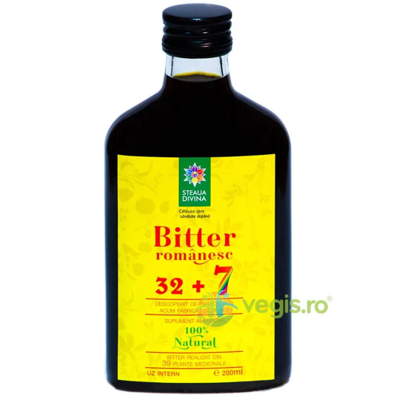 Bitter Romanesc 32+7 Plante Medicinale  200ml STEAUA DIVINA — preț și oferte