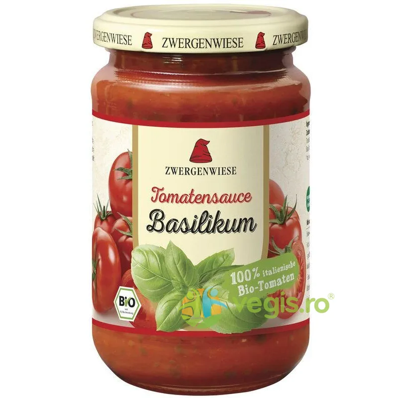 Sos de Rosii cu Busuioc fara Gluten Ecologic/Bio 340ml ZWERGENWIESE — preț și oferte