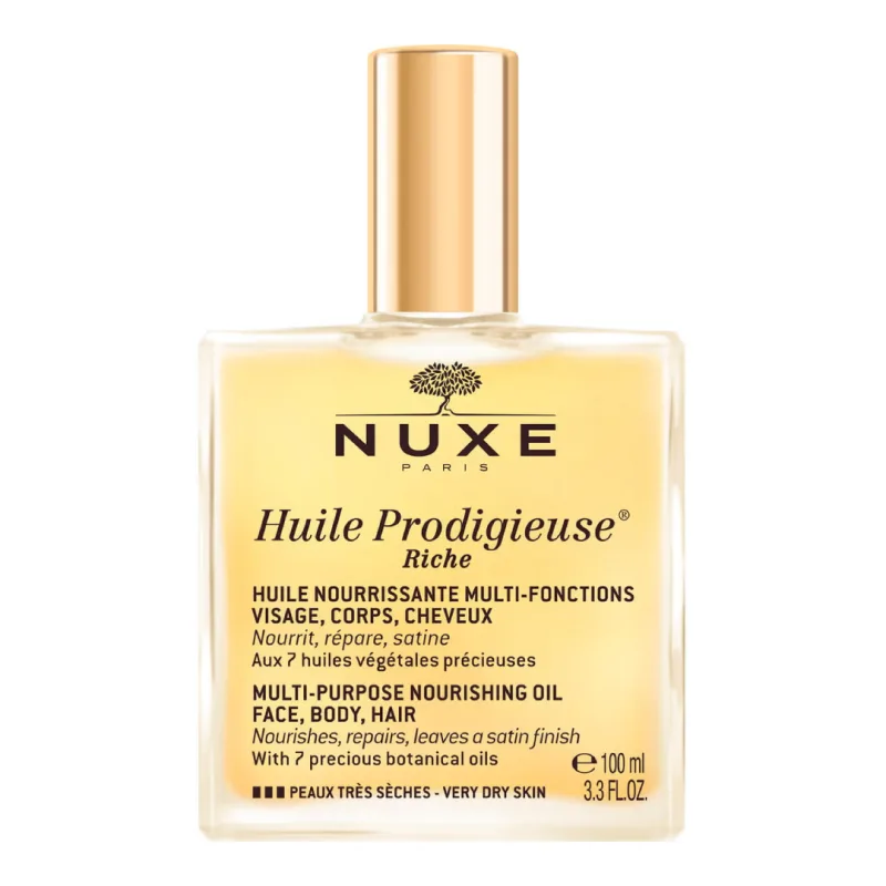 Ulei intens hidratant pentru fata, corp si par Riche Huile Prodigieuse, 100ml, Nuxe — preț și oferte