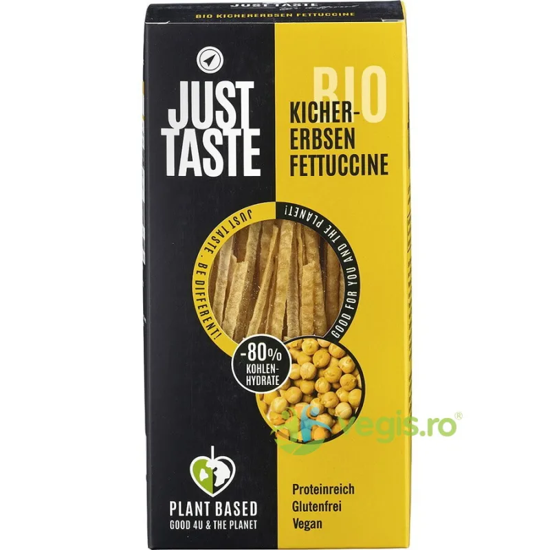 Paste Fettuccine Proteice din Soia cu Naut fara Gluten Ecologice/Bio 250g JUST TASTE — preț și oferte