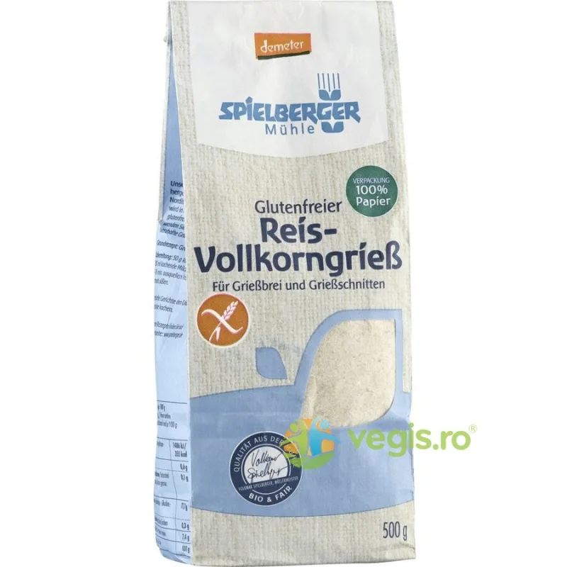 Gris din Orez fara Gluten Ecologic/Bio 500g SPIELBERGER — preț și oferte