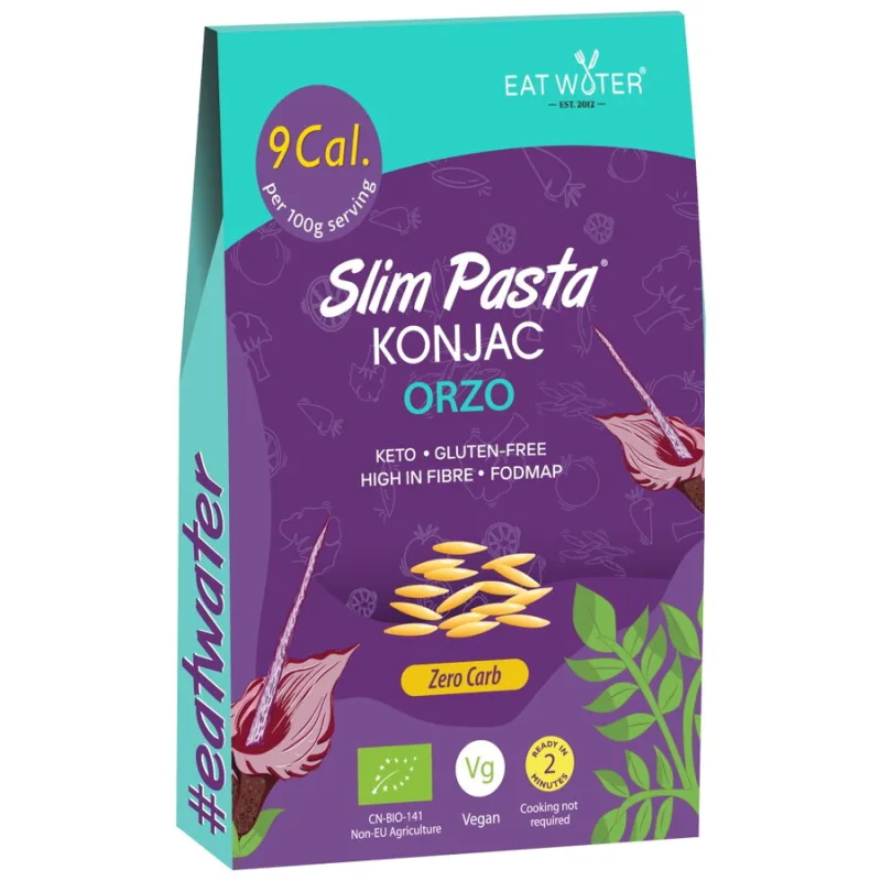 Paste Orzo Keto din Faina de Konjac fara Gluten Zero Carb Ecologice/Bio 270g SLIM PASTA — preț și oferte