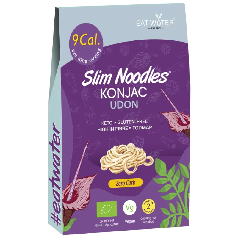 Paste Udon din Faina de Konjac fara Gluten Zero Carb Ecologice/Bio 270g SLIM PASTA — preț și oferte